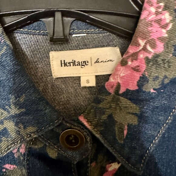 Heritage Denim Rose Print Western Shirt - Picture 8 of 12